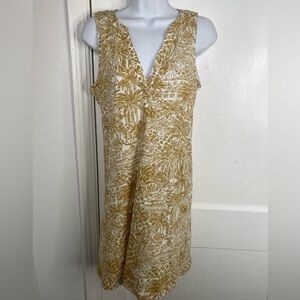 Lilly Pulitzer NWT Palm Beach Paradise Dev White & Beige Brown Patterned Dress